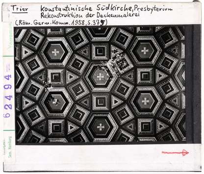 Vorschaubild Trier, Dom:  Konstantinische Südkirche, Presbyterium, Rekonstruktion der Deckenmalerei 